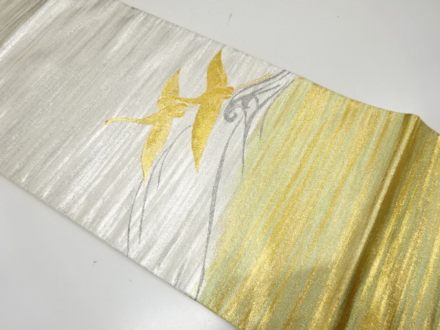 JAPANESE FUKURO OBI / UNUSED / WOVEN ROUGH WAVE